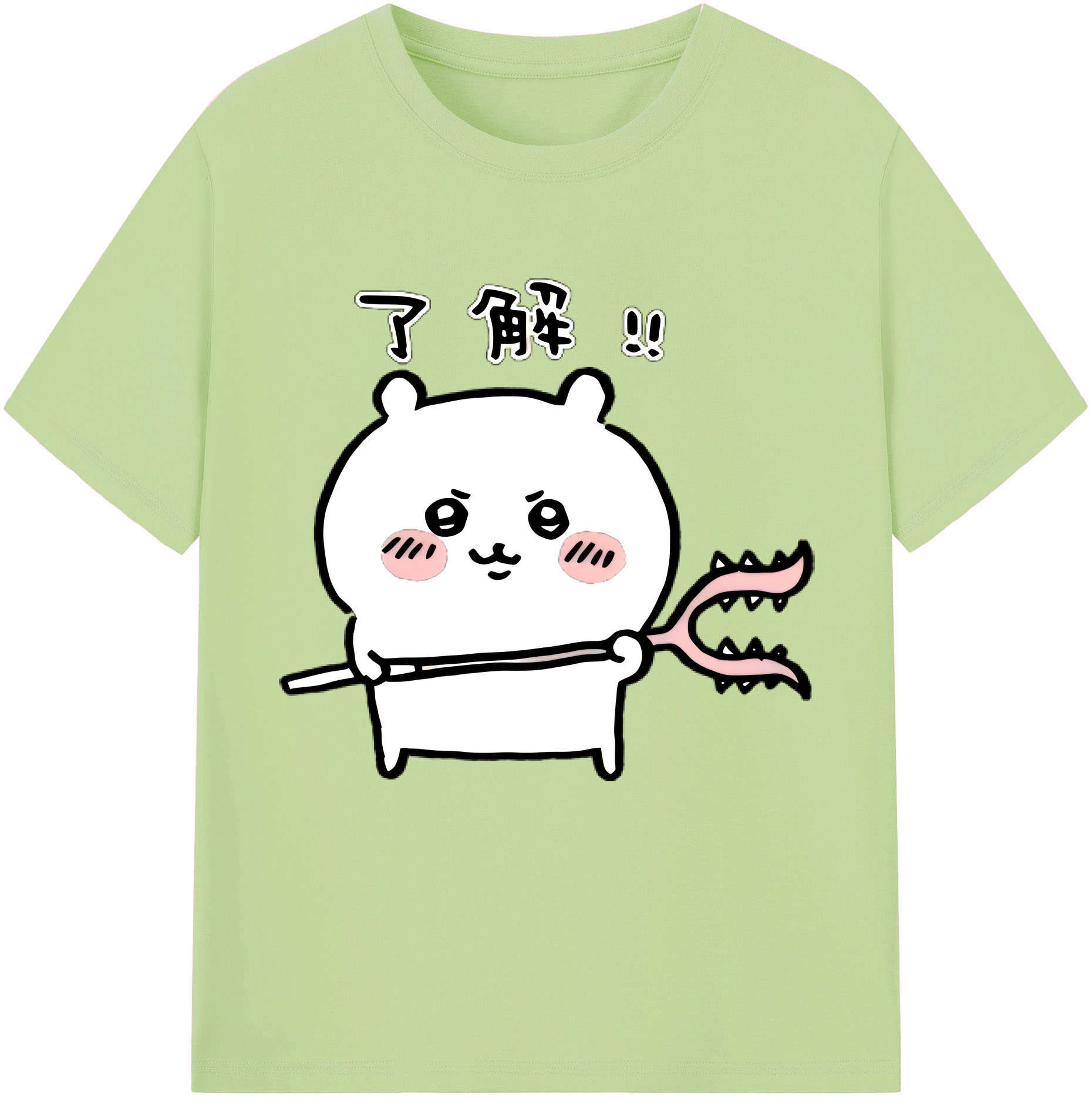 （画像用） ちいかわ ちいかわ Chii-kawa chiikawa 綿100％半袖Tシャツ（フロントプリント）
